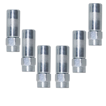 HANTUO front view of six-piece grease nozzle kit showing contents and compact case benefit