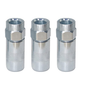 HANTUO nozzles attached to a grease gun demonstrating accurate lubrication in use