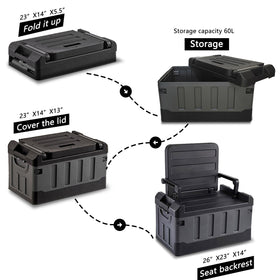HAOFALUC next to a backpack illustrating true 60L capacity