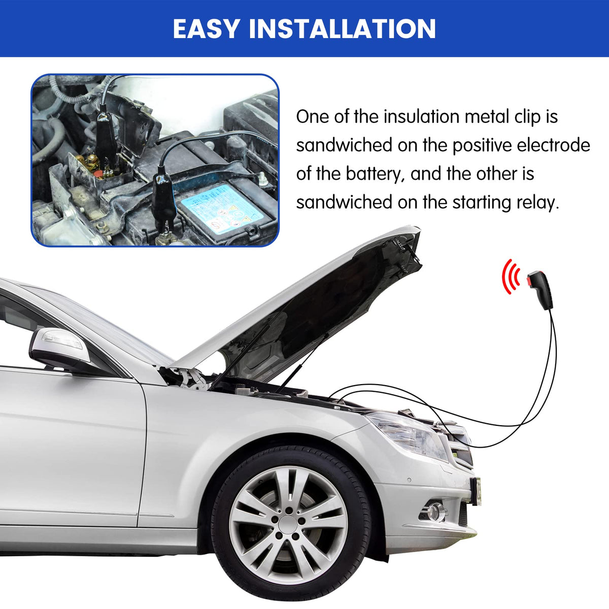 Haoguo in use under hood while starting engine for safe diagnostic access benefit