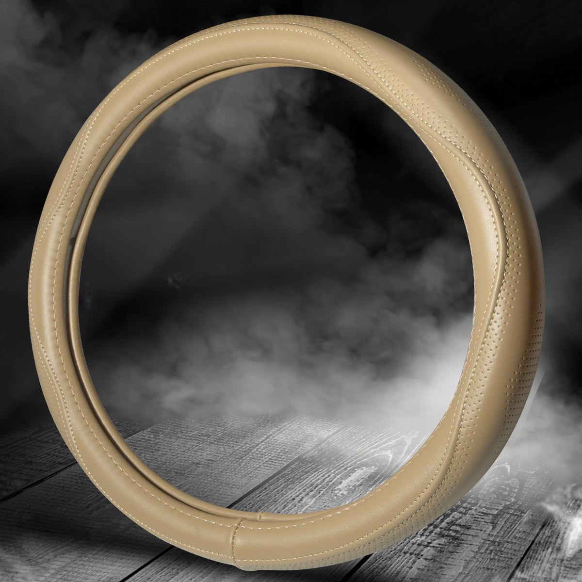 HAOKAY size comparison with ruler showing fit for 14.5–15 inch wheels