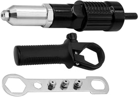 Haokixin front view of rivet gun kit showing all included parts and benefit of completeness