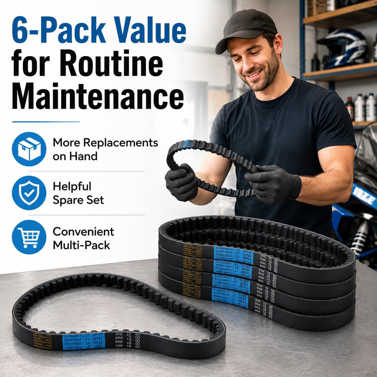 Haokixin belt held in hand to show scale and easy handling for quick roadside swaps