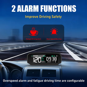 HAOYICHE X100 mounted on a car dashboard demonstrating easy visibility while driving