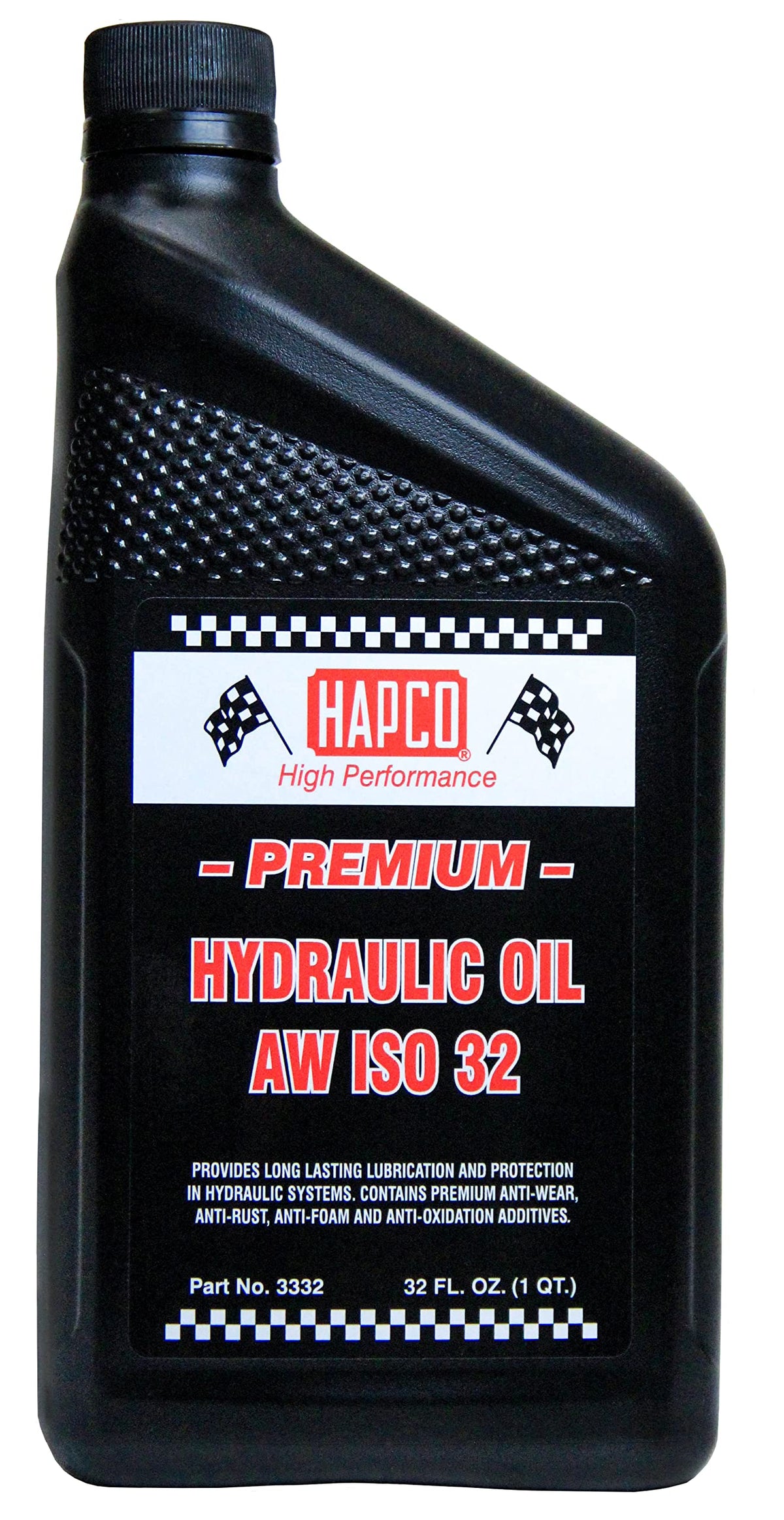 Hapco quart bottle front label showing product and protective lubrication benefits