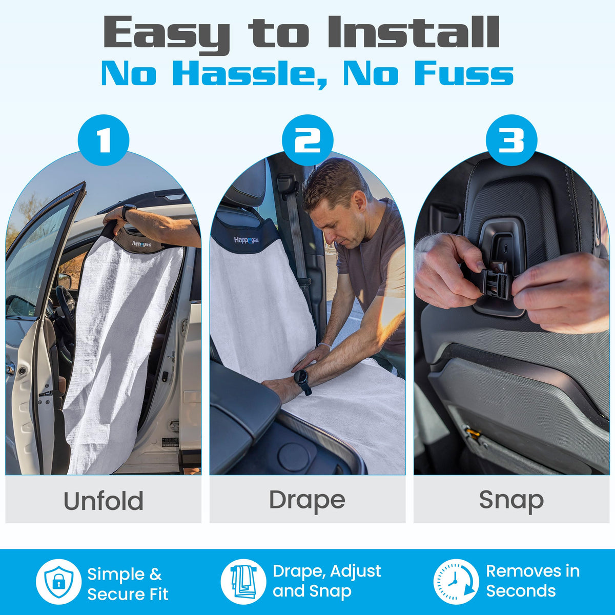 HAPPEGEAR folded compact storage ready for transport and space saving