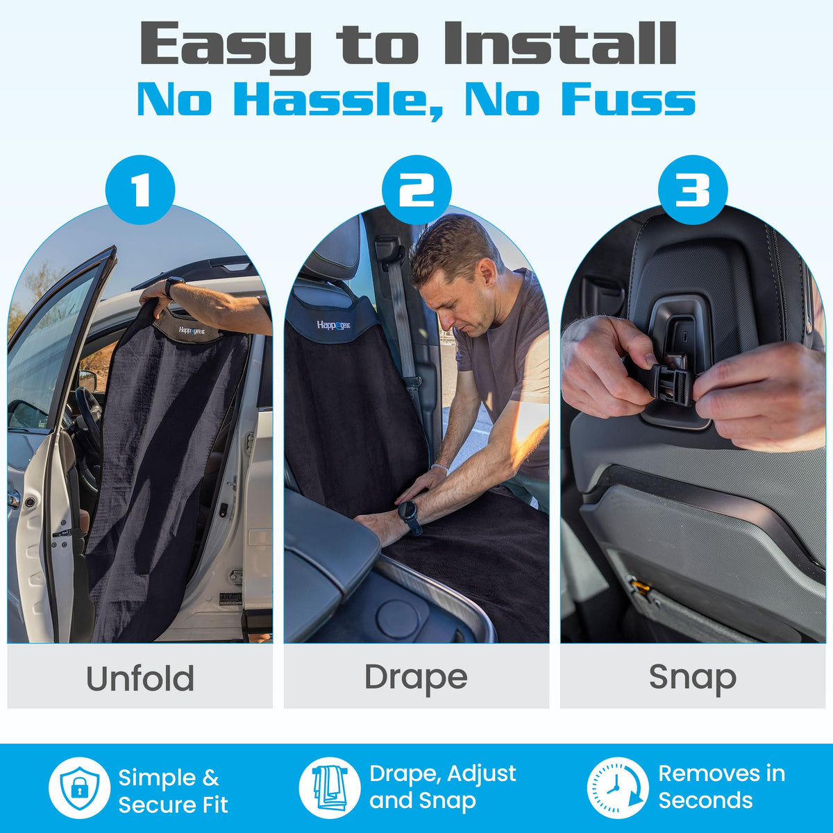 HAPPEGEAR Happeseat folded compactly for easy storage and transport