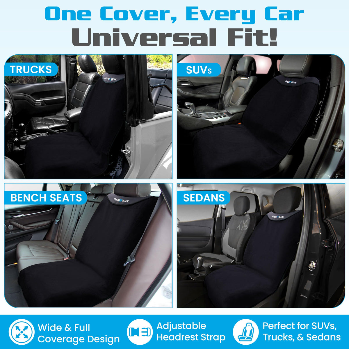 HAPPEGEAR Happeseat installed on SUV front seat demonstrating secure fit