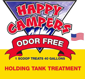 happy campers bottle installed near a boat toilet showing marine compatibility