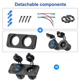 Hapytrip installed on boat dash demonstrating marine-ready, dustproof charging