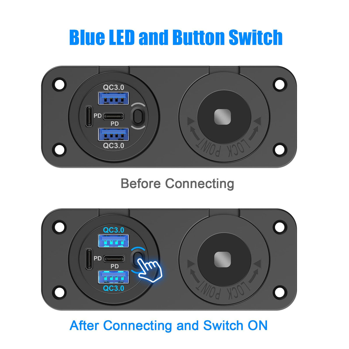 Hapytrip included screws, terminals and wires for straightforward installation