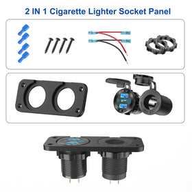 Hapytrip wiring and accessories laid out showing included terminals and screws for simple install