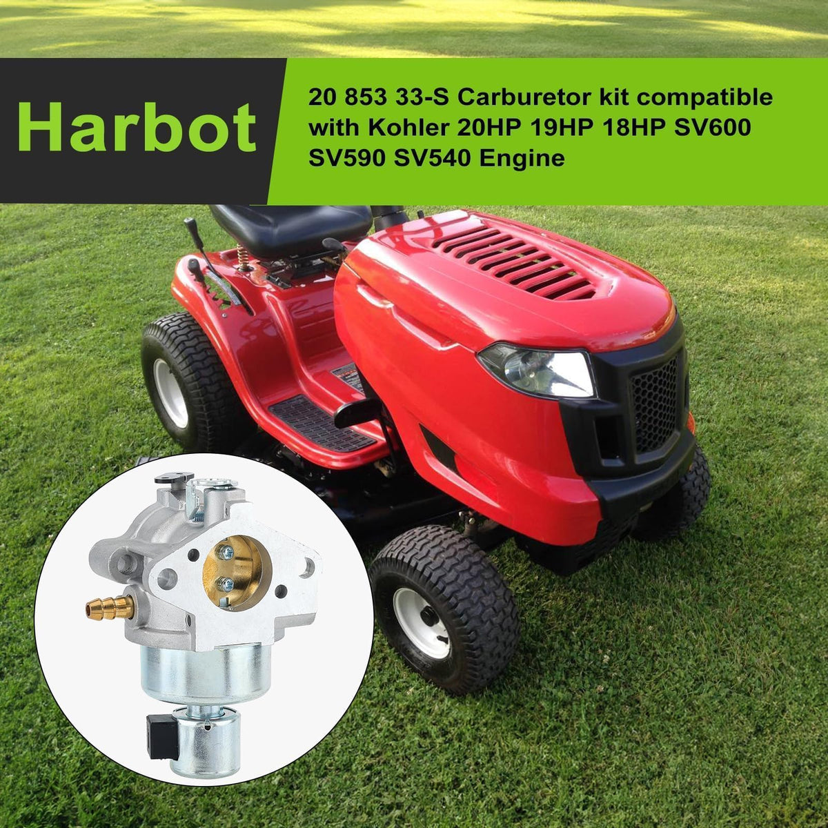Harbot carburetor side detail with anodized finish and durability benefit