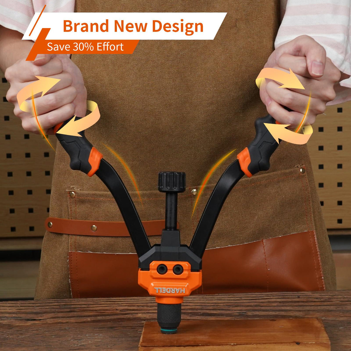 HARDELL handle and U-shaped arm detail showing ergonomic grip and durable construction