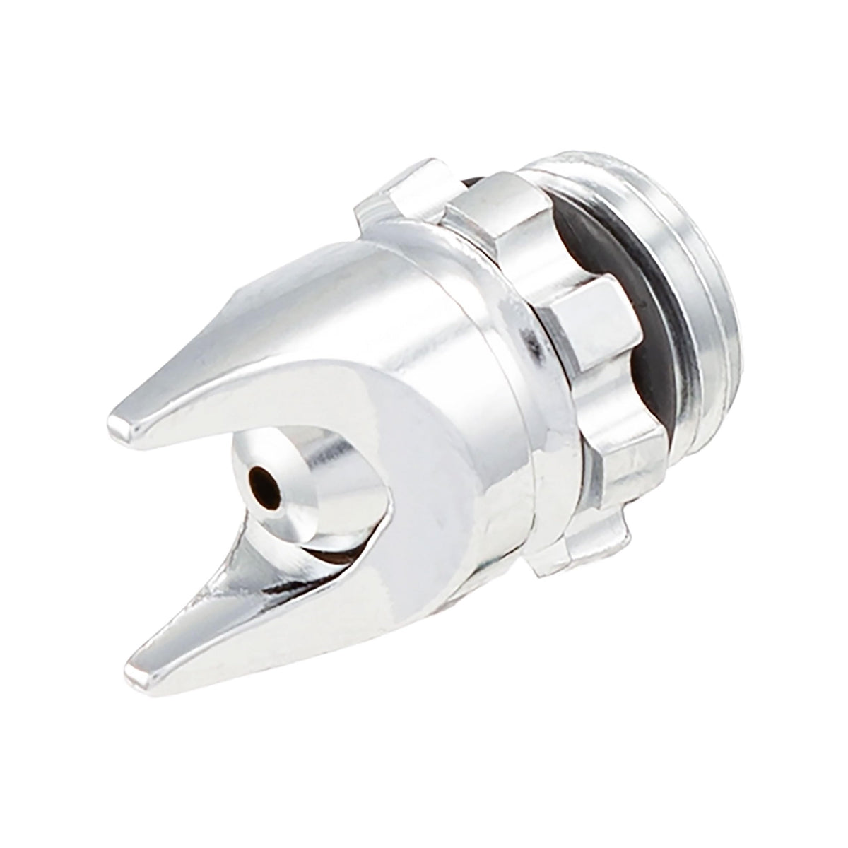 Harder & Steenbeck front view of 0.45mm fineline aircap showing fit and improved control