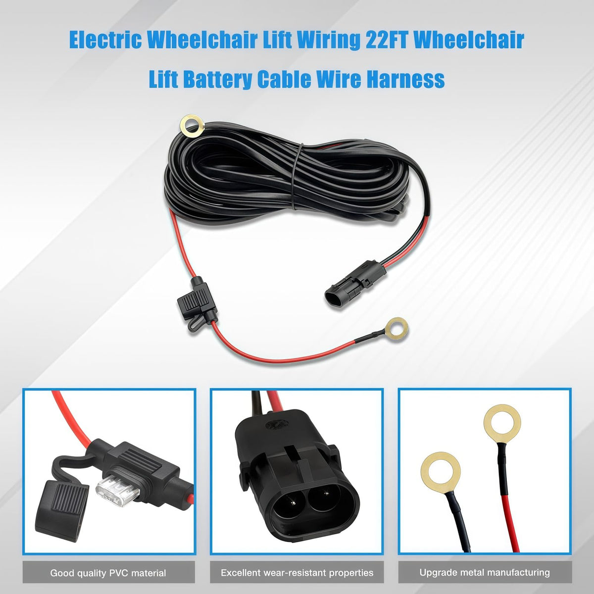 Harmar battery terminal end connection illustrating solid contact and reliable power