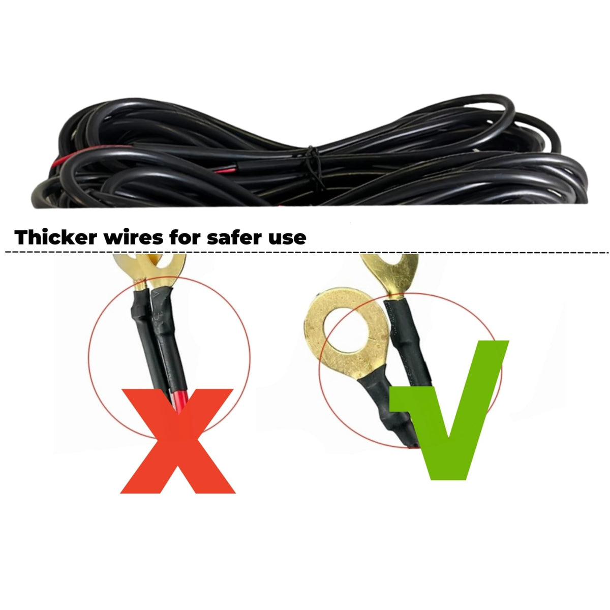 Harmar harness routed in vehicle showing clean installation and protected wiring