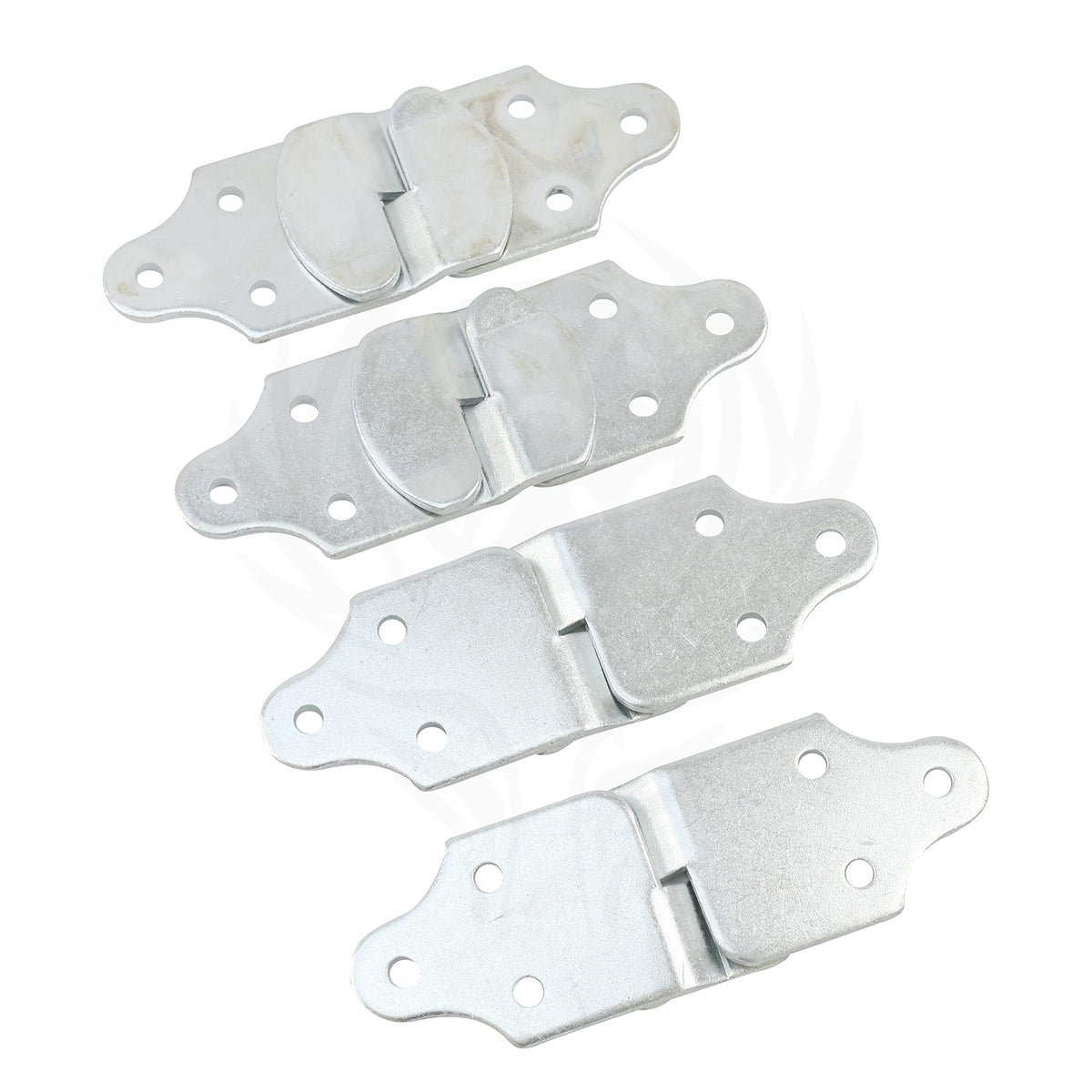 Harvards Chrome close-up of zinc-plated bracket holes and steel texture highlighting corrosion resistance
