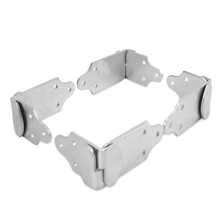 Harvards Chrome front view of 8-piece bracket kit showing components and benefit of complete corner set