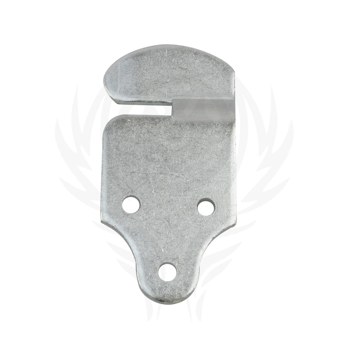 Harvards Chrome bracket next to ruler for scale illustrating correct 5-1/8 inch length and hole spacing