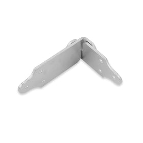Harvards Chrome bracket side profile with measurements showing size fit and easy compatibility benefit
