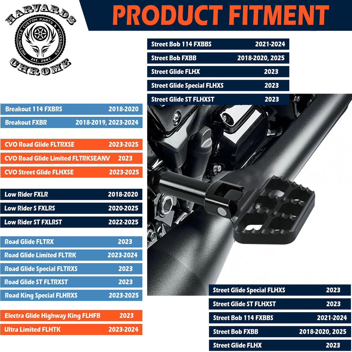 Harvards Chrome side profile on bike frame for clean integration