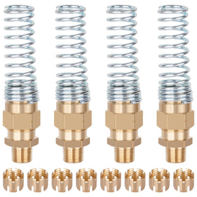 HASAOMOI brass hose end front view showing durable finish and clear marking
