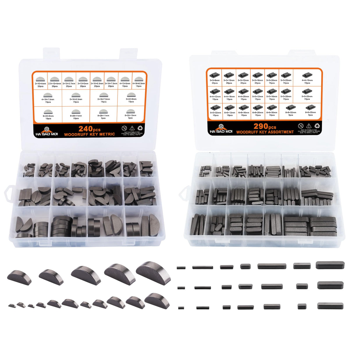 HASAOMOI front of case showing organized key assortment and quick selection benefit