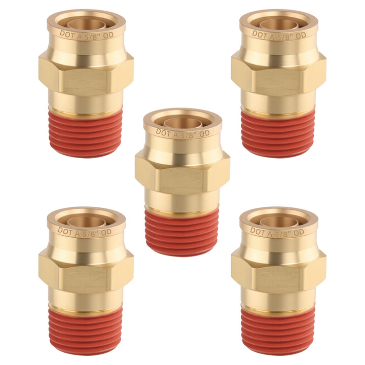 HASAOMOI front packaging showing five brass DOT-approved fittings and benefits