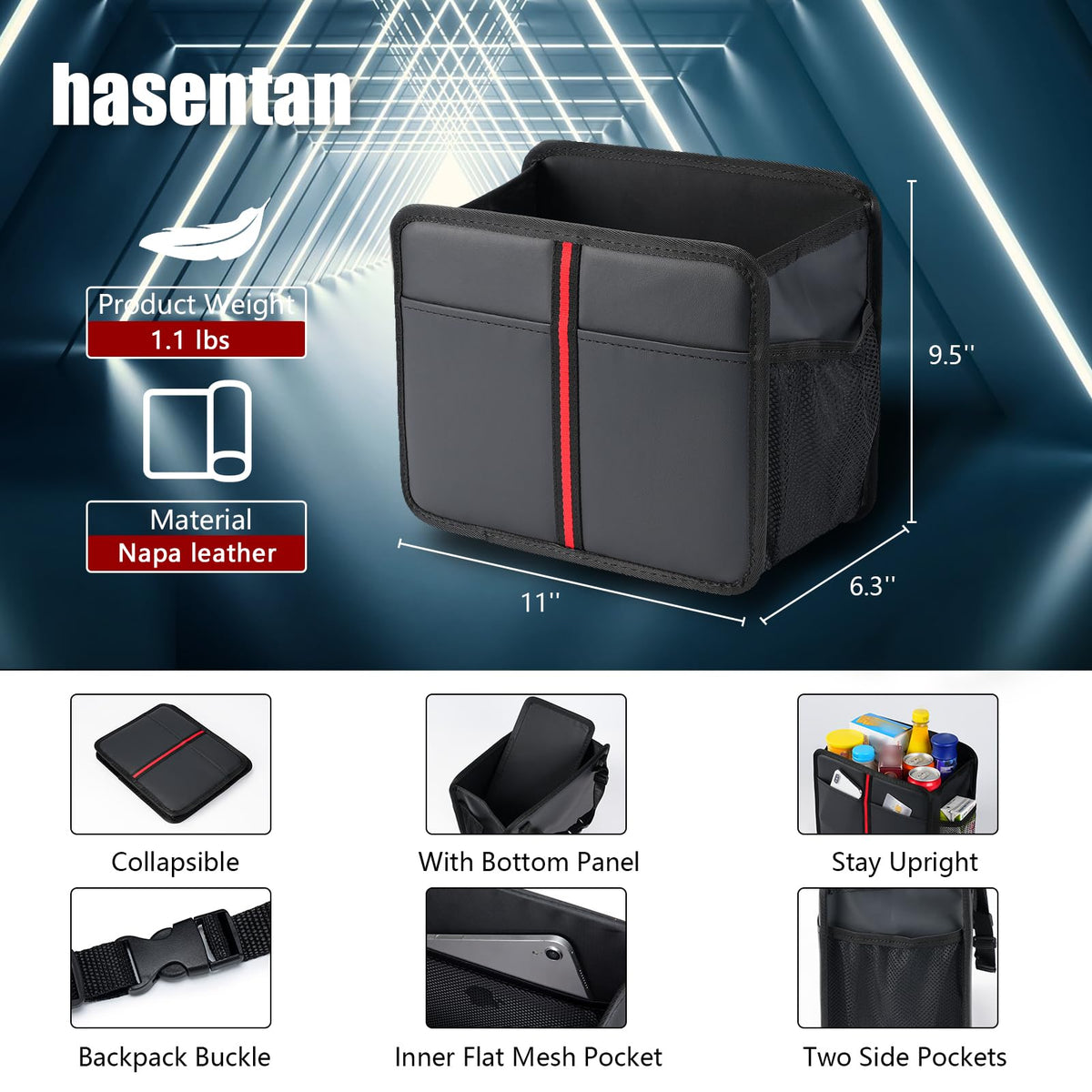 hasentan organizer in car with toys and snacks for easy-access benefit