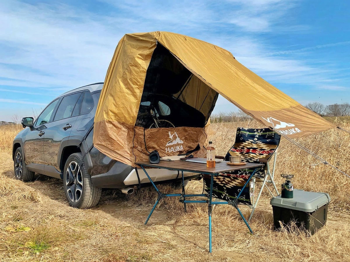 HASIKA tent packed in compact carry bag for easy storage and transport
