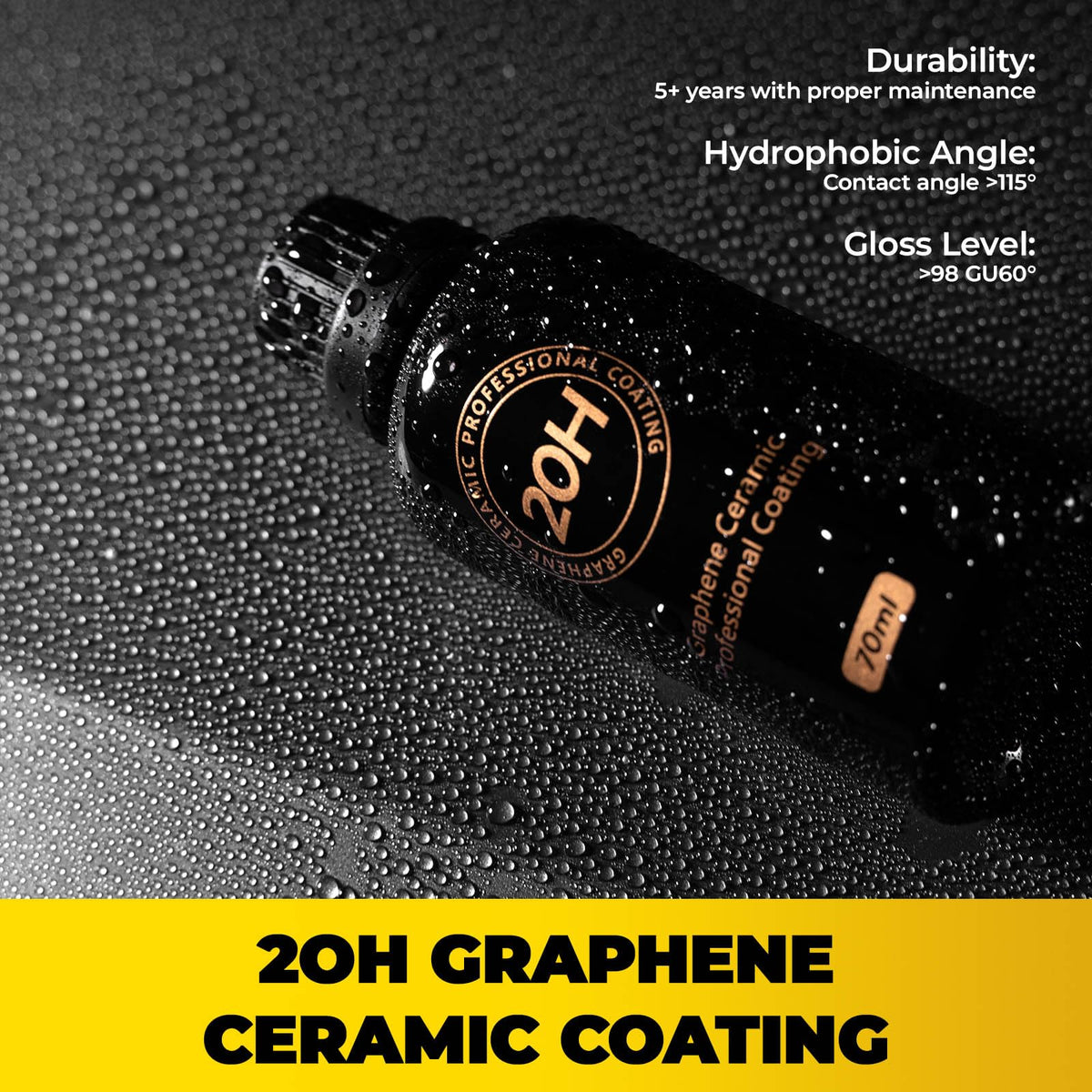 Hatinix graphene ceramic texture close-up highlighting glossy finish and depth