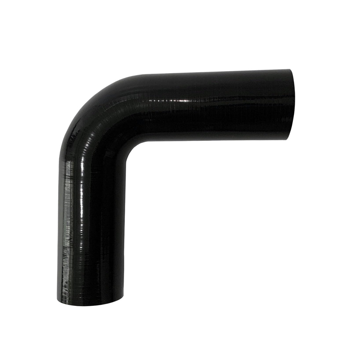 Haturmyko front view of 3-inch 90° silicone elbow showing shape and fit benefits