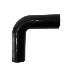 Haturmyko front view of 3-inch 90° silicone elbow showing shape and fit benefits