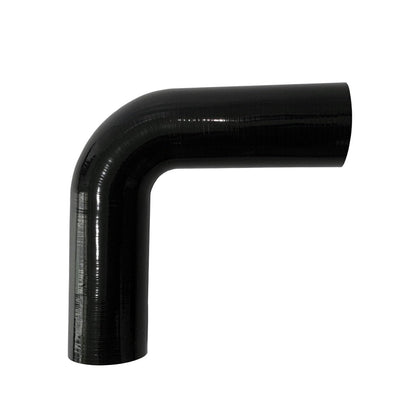 Haturmyko front view of 3-inch 90° silicone elbow showing shape and fit benefits