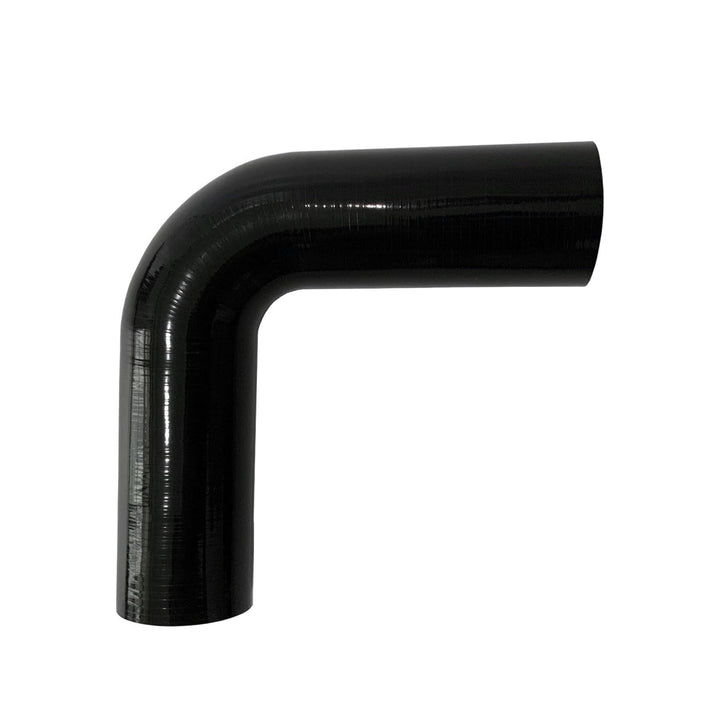 Haturmyko front view of 3-inch 90° silicone elbow showing shape and fit benefits