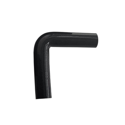 Haturmyko front view of 1.75" elbow showing shape and ports for easy fit
