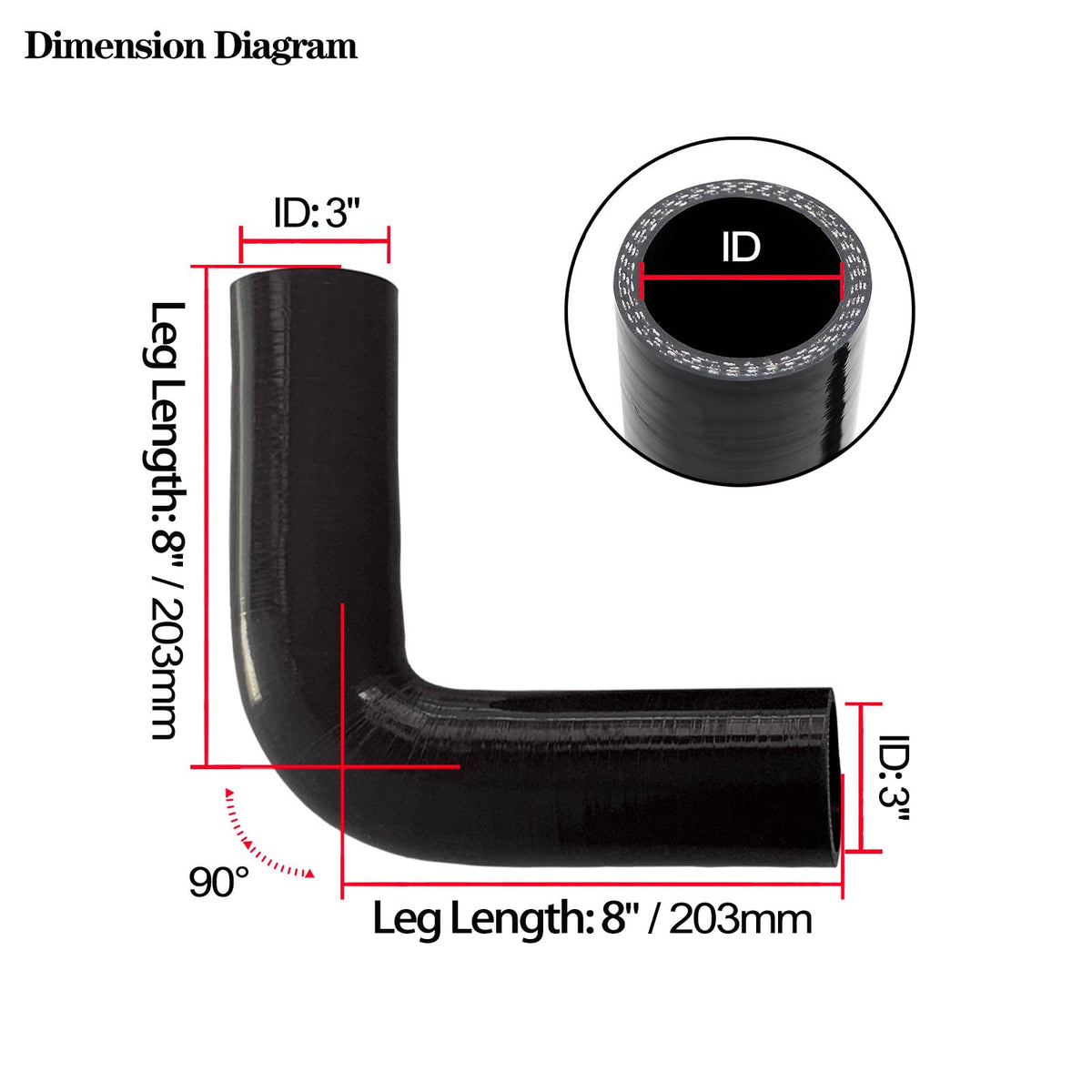 Haturmyko elbow installed on intercooler piping demonstrating secure connection benefit