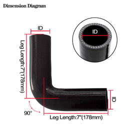 Haturmyko elbow beside ruler showing 7-inch leg length for accurate fitment