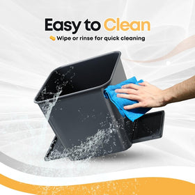HAUSSIMPLE being emptied and rinsed for fast, hygienic cleaning