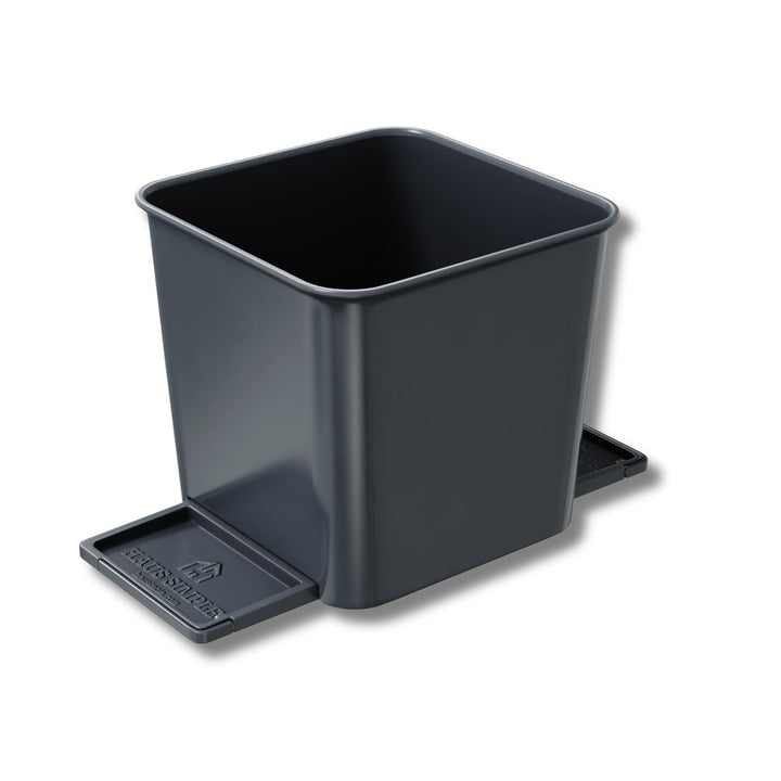 HAUSSIMPLE front view of compact car trash can showing tidy fit and easy access