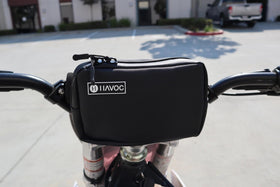 Havoc Racing open interior with zip pocket and mesh organizer for tools