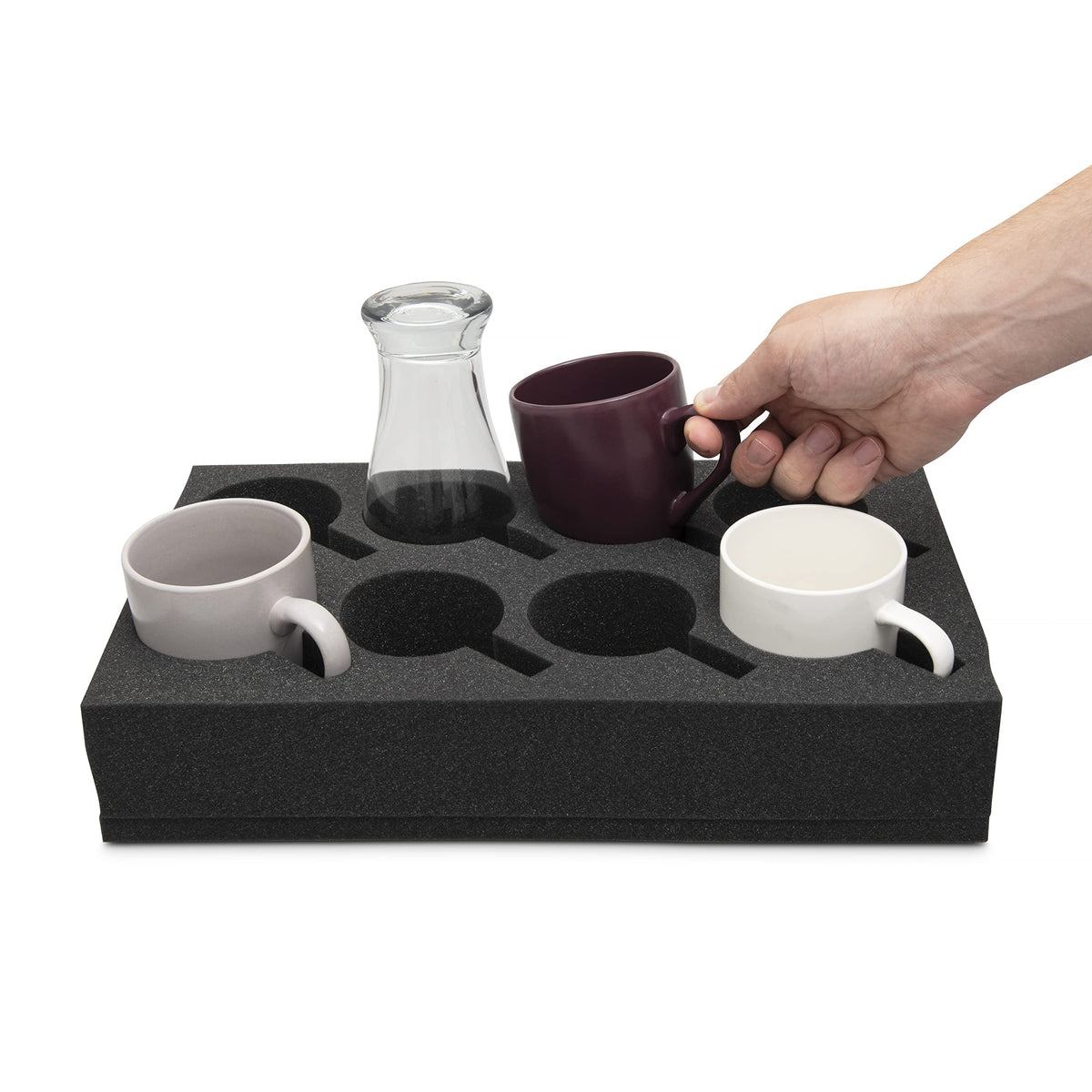 HAWETICO non-slip foam base underside providing stability during travel