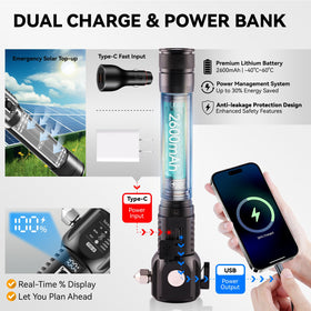 hawkbang rechargeable electric lighter in tailcap providing windproof ignition