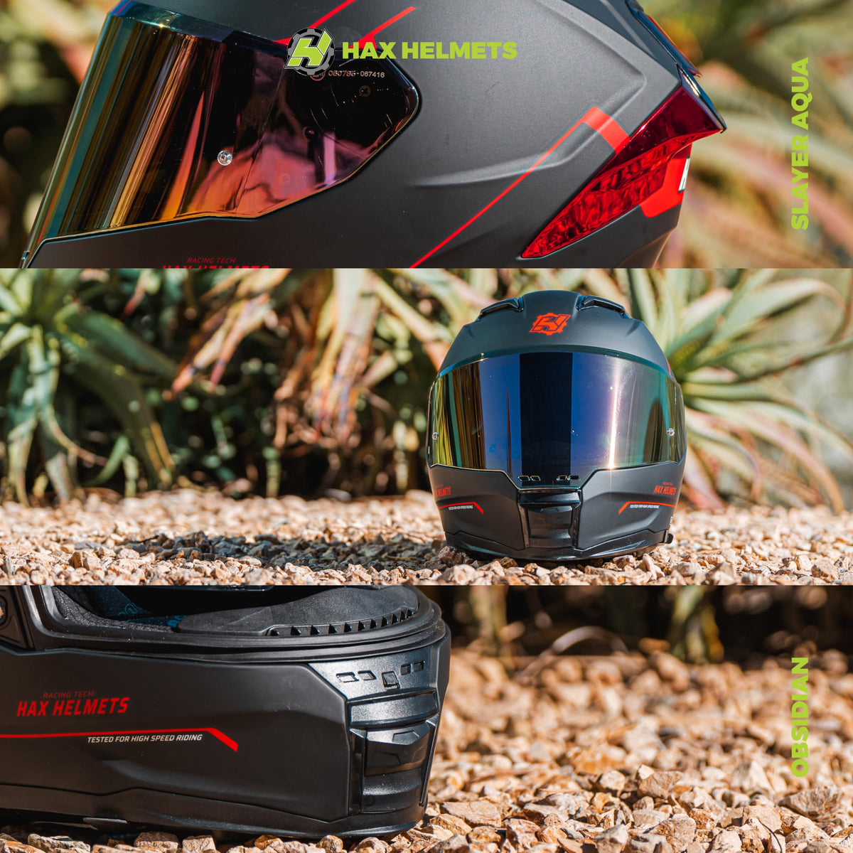 HAX helmet on rider and street bike conveying real-world use and style
