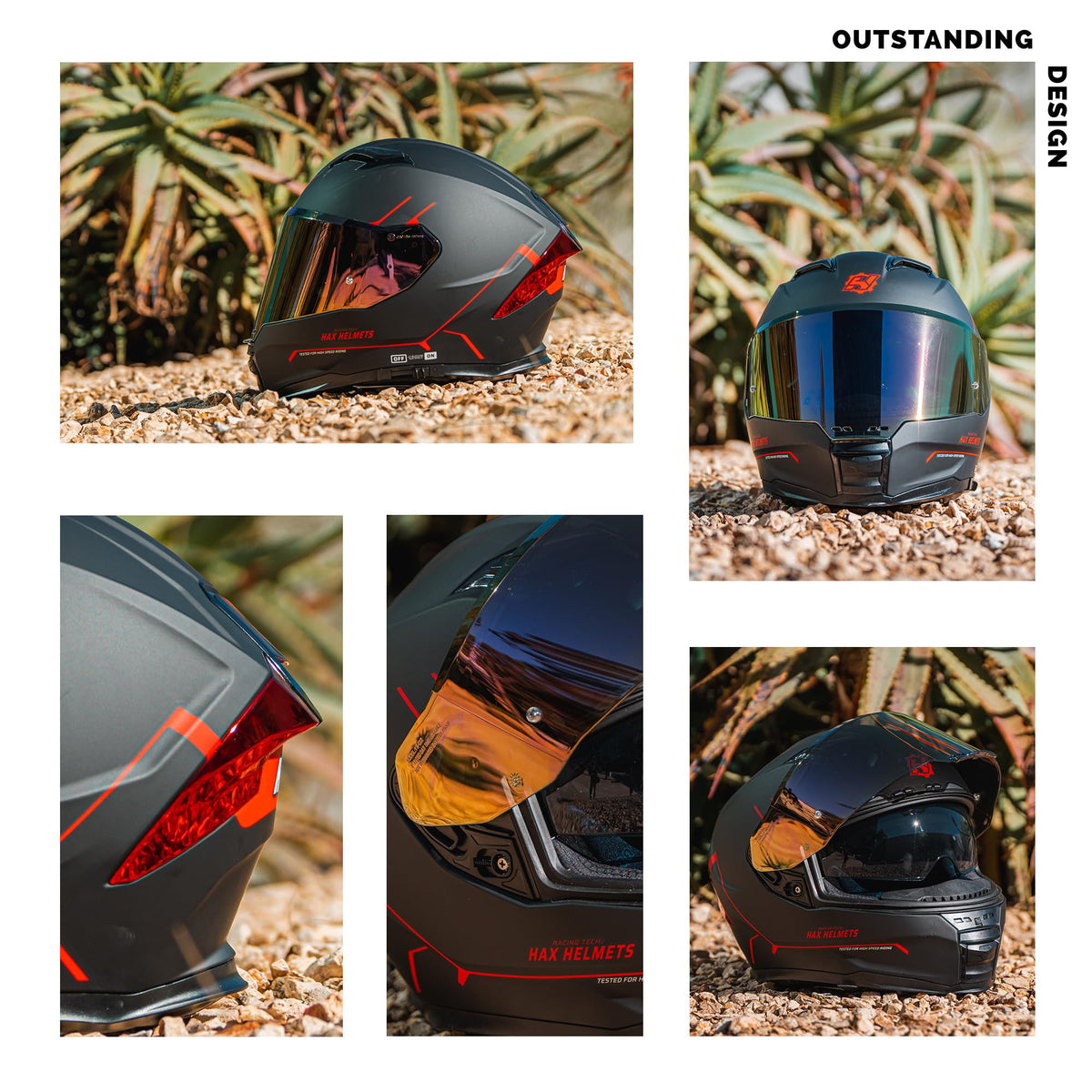 HAX helmet next to ruler illustrating size options and accurate fit
