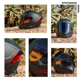 HAX helmet next to ruler illustrating size options and accurate fit
