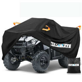 HAYCOVER front view fitted on ATV showing full-length protection and secure fit