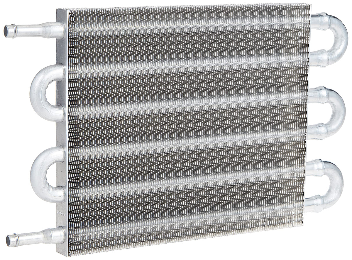 Hayden 403 front view showing compact tube-and-fin cooler and fit benefits