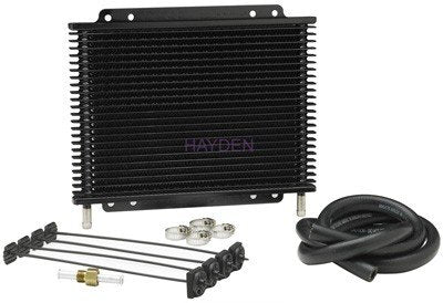Hayden Automotive 678 19mm barb fittings close-up highlighting secure hose connection